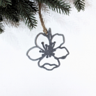 Cherry blossom Christmas ornament made from recycled steel