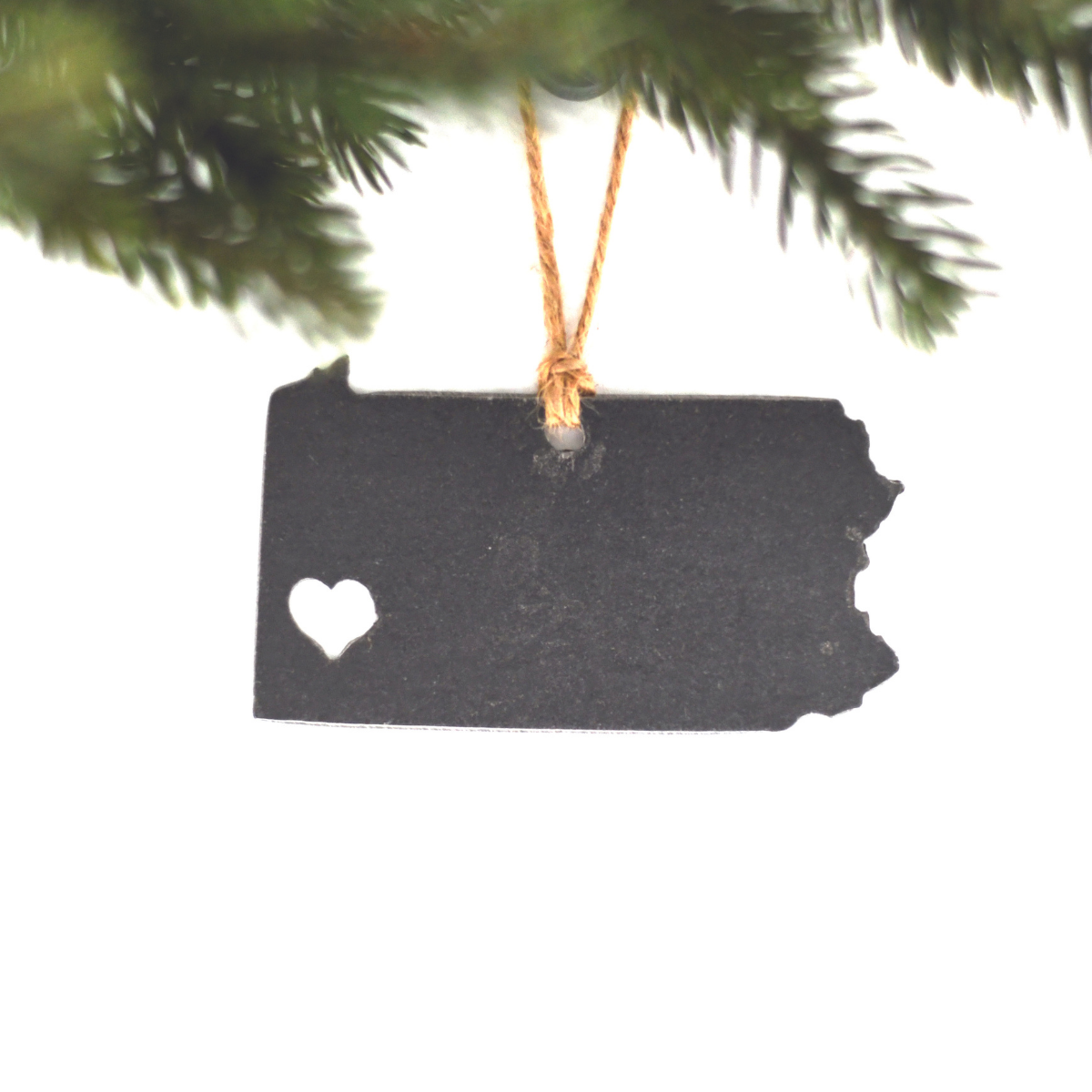 Ohio State Heart Ornament — Boxcar Metal Co.