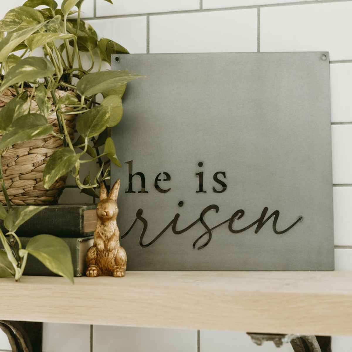 He Ix Risen Sign 'He is Risen' Wall Decor Sign Made from Steel – KEYSTONE STEEL CO.