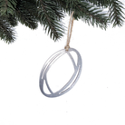 Rugby Christmas ornament made from recycled steel