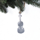 Violin Christmas ornament made from recycled steel