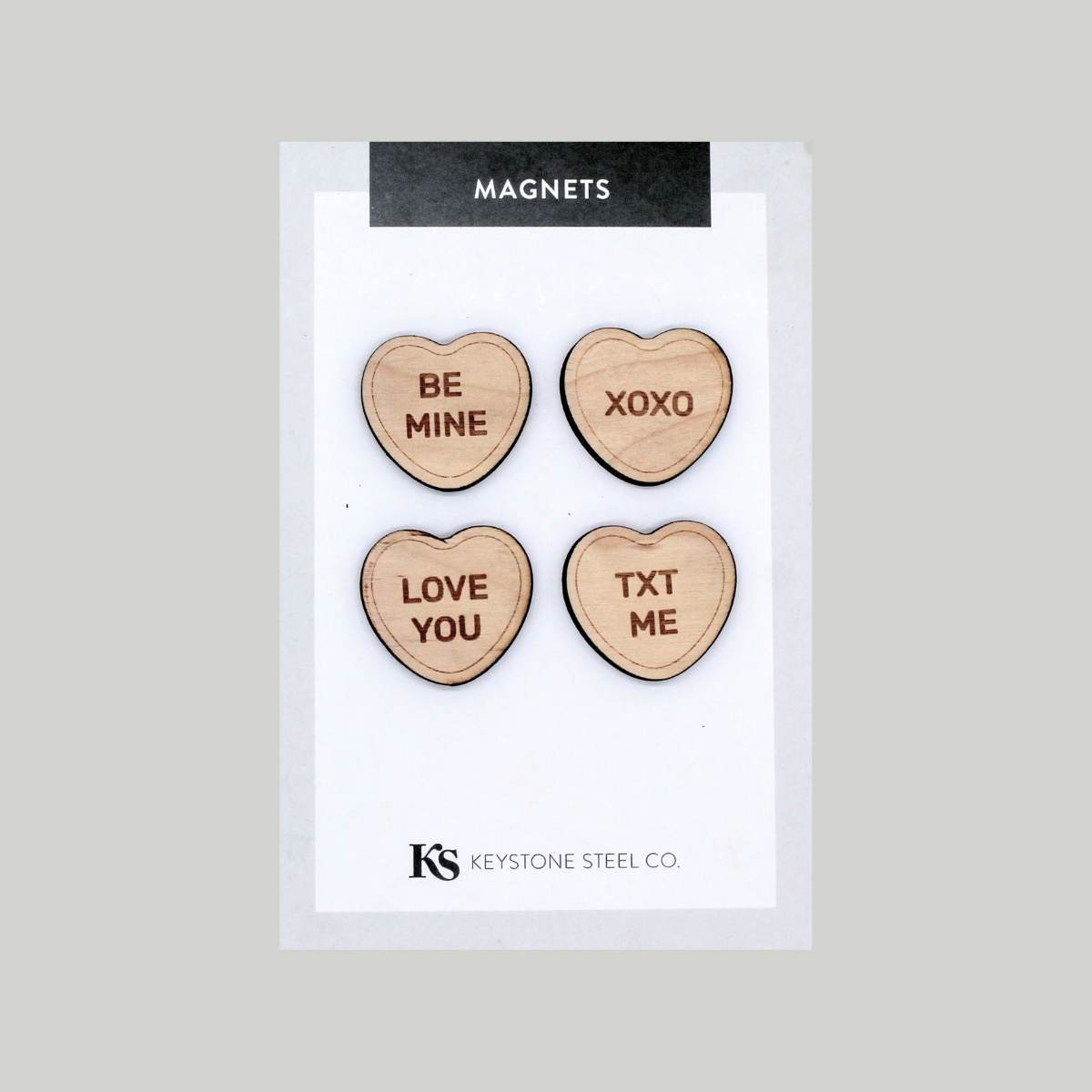 Candy Heart Magnets, Pack of 4