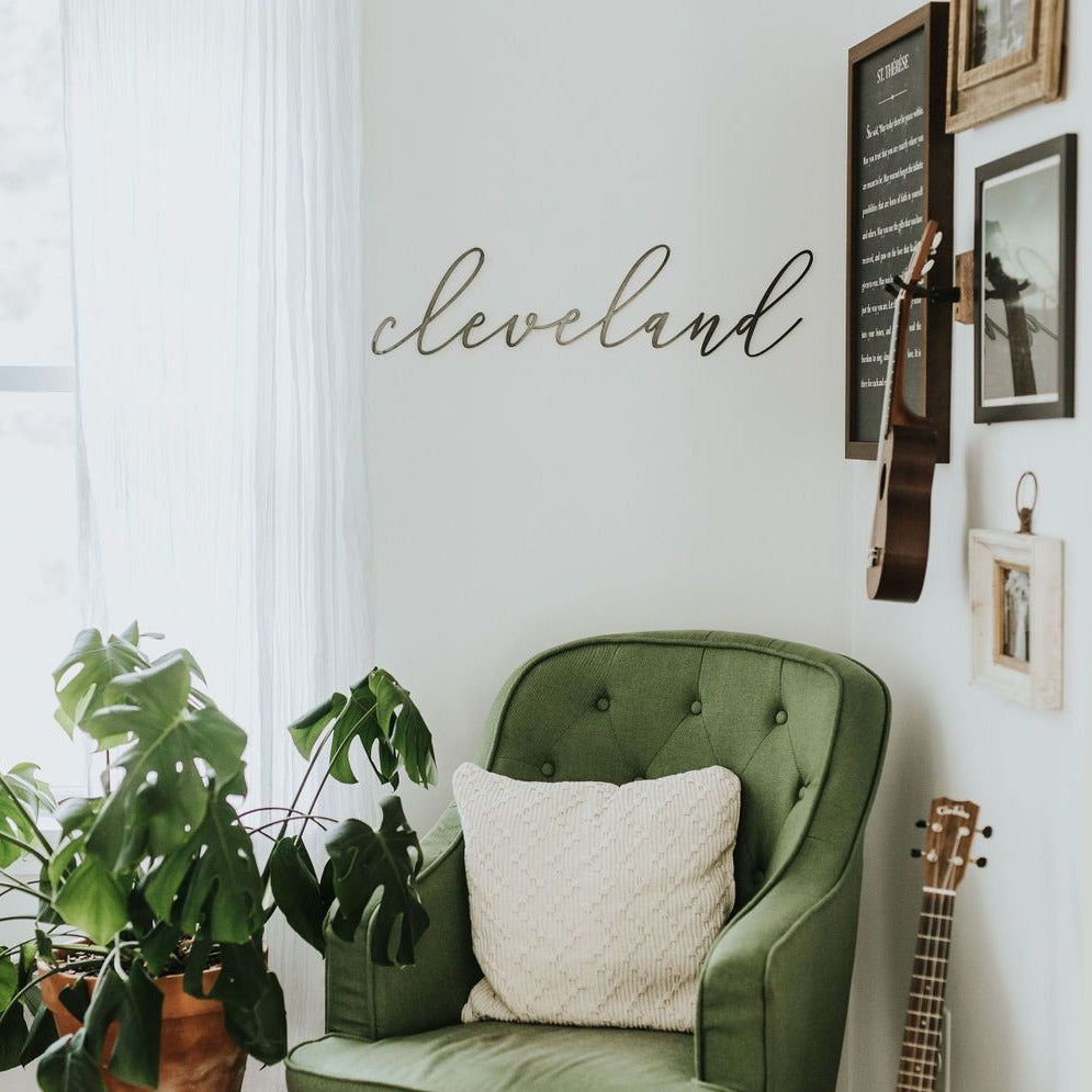 Cleveland Script Steel Wall Décor. Keystone Steel Co. – KEYSTONE STEEL CO.