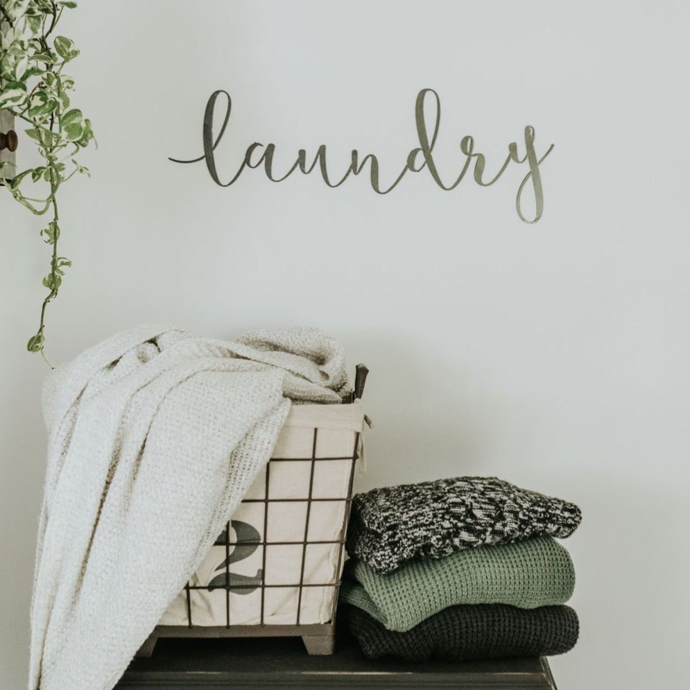 Laundry Script Sign. Steel Wall Décor. Keystone Steel Co. – KEYSTONE ...